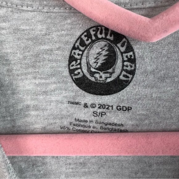 Grateful Dead shirt tee skulls floral flowers T-Shirt with Skeleton Graphic - Picture 7 of 9